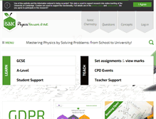Tablet Screenshot of isaacphysics.org